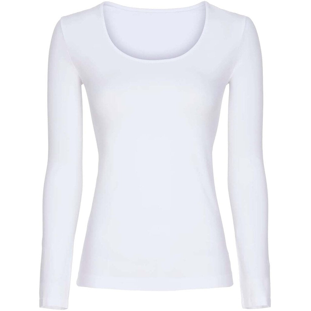 Microfiber T&S Mille T-shirt LS T-shirt LS Bianco