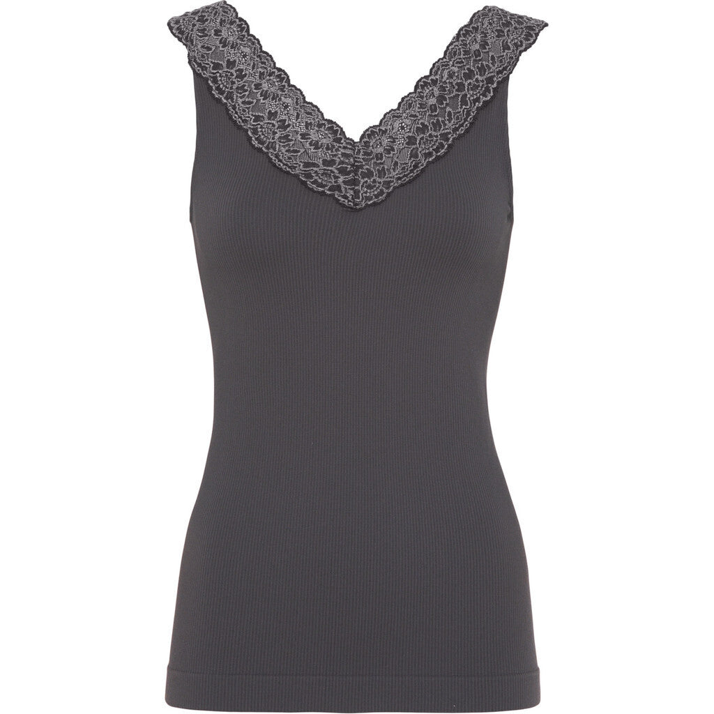 Microfiber T&S Miriam Rib Top Antracite