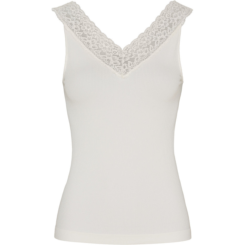 Microfiber T&S Miriam Rib Top Ivory