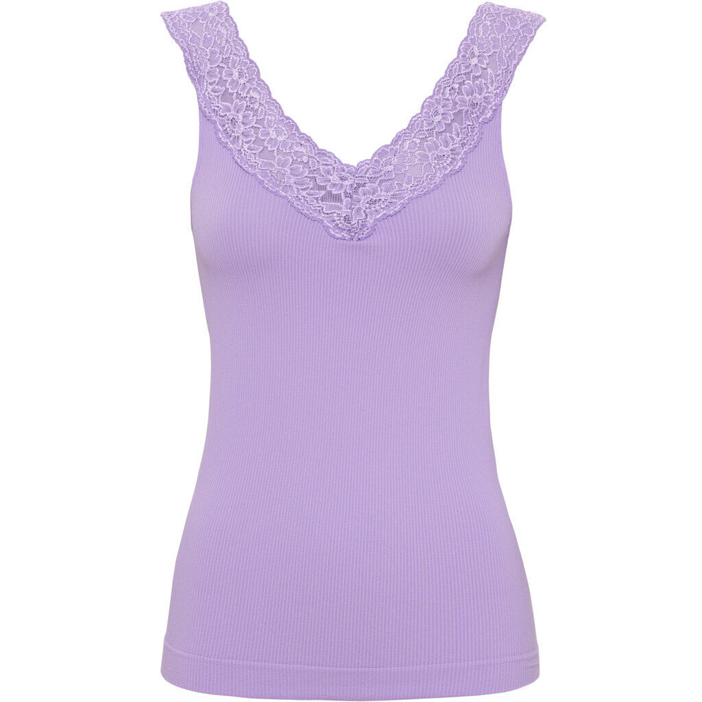 Microfiber T&S Miriam Rib Top Lavanda