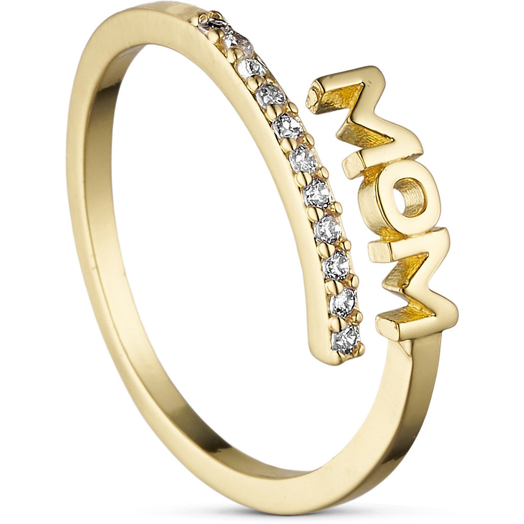 Jewelry T&S Mom Shinestone Ring Finger ring Gold