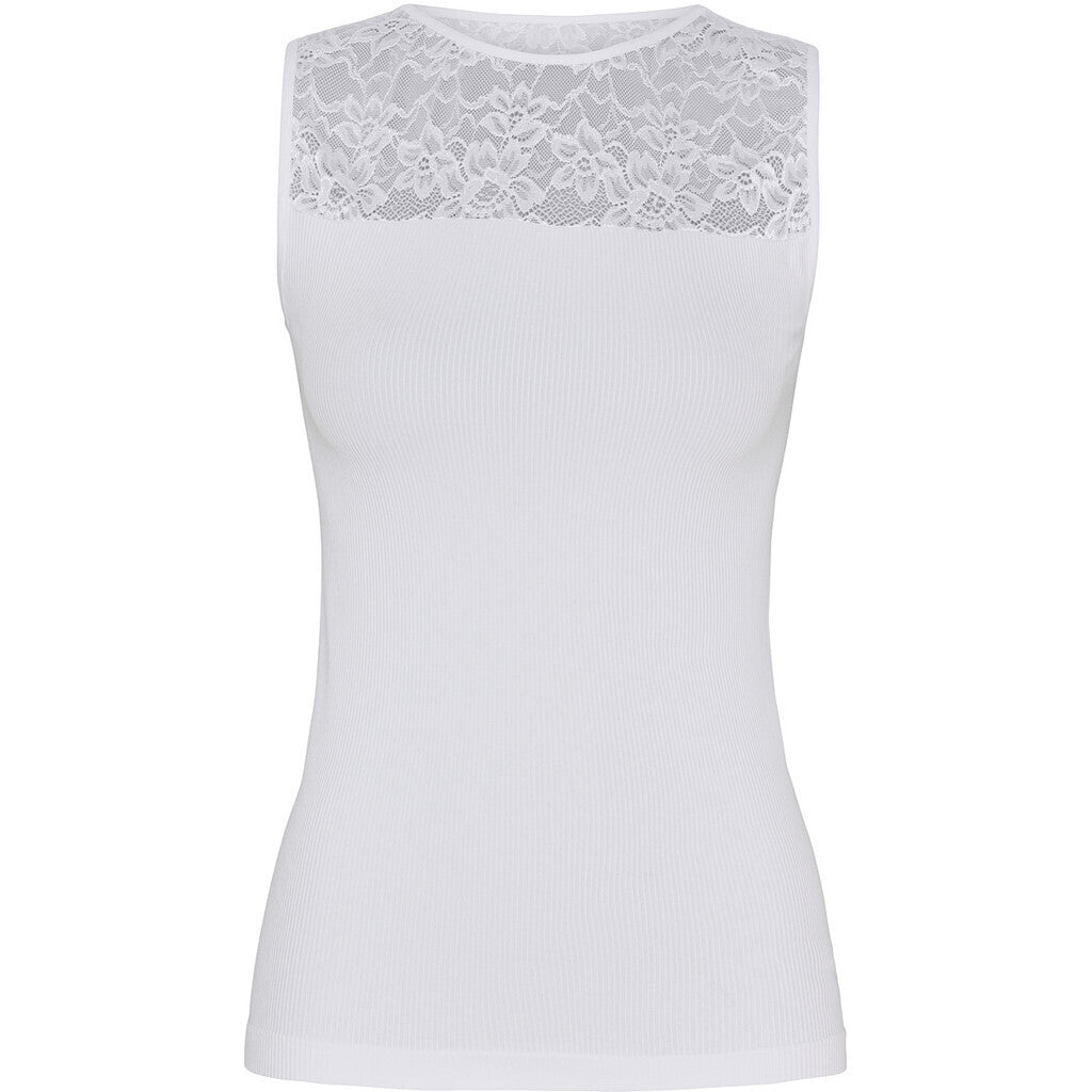Microfiber T&S Nancy rib Top Top Bianco