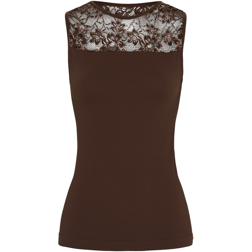Microfiber T&S Nancy rib Top Top Cioccolato