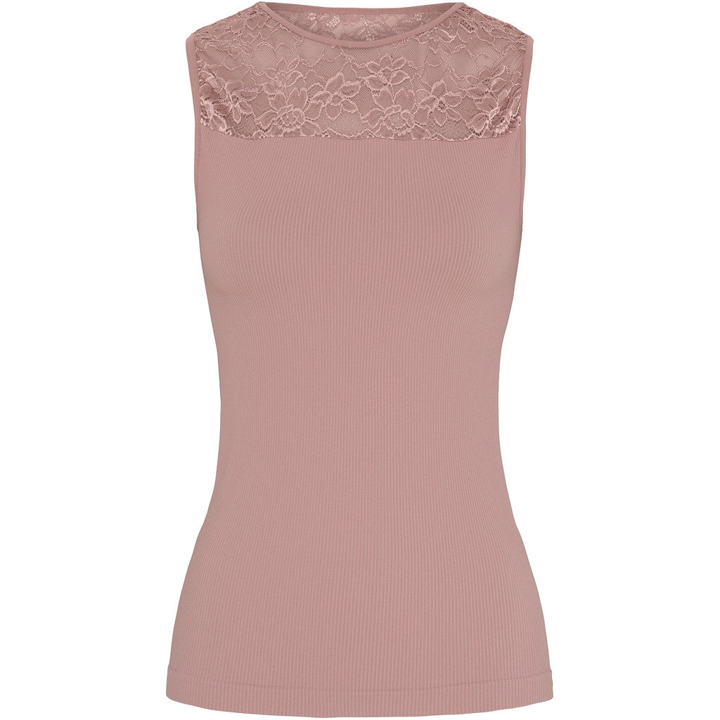Microfiber T&S Nancy rib Top Top Rosa antico