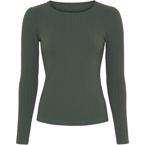 Microfiber T&S Pamela rib LS Top LS Oliva