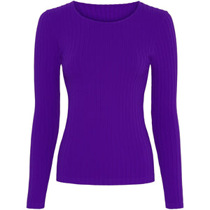 Microfiber T&S Pamela rib LS Top LS Viola