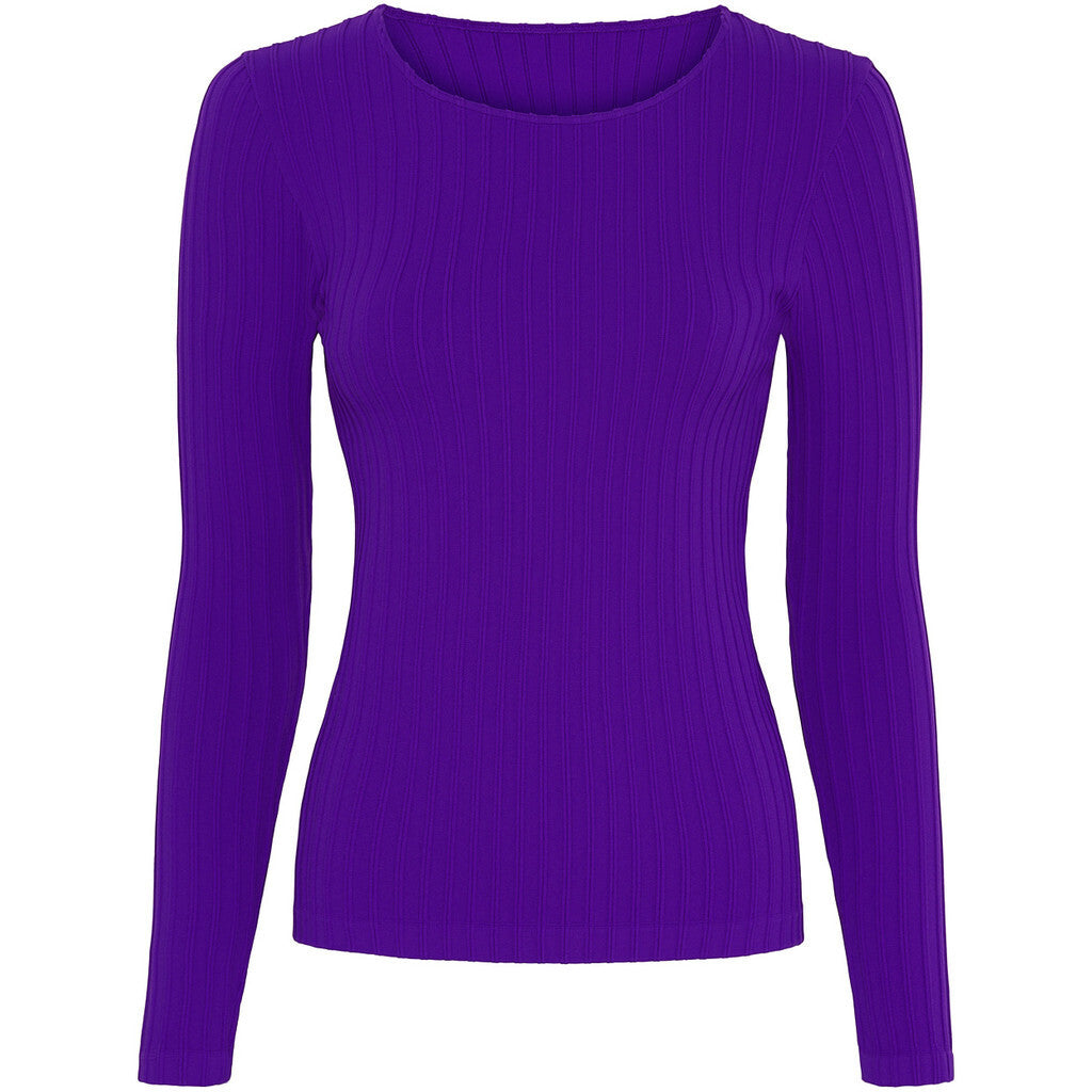 Microfiber T&S Pamela rib LS Top LS Viola