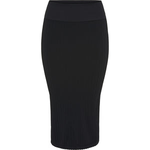 Microfiber T&S Pamela rib skirt Skirt Nero