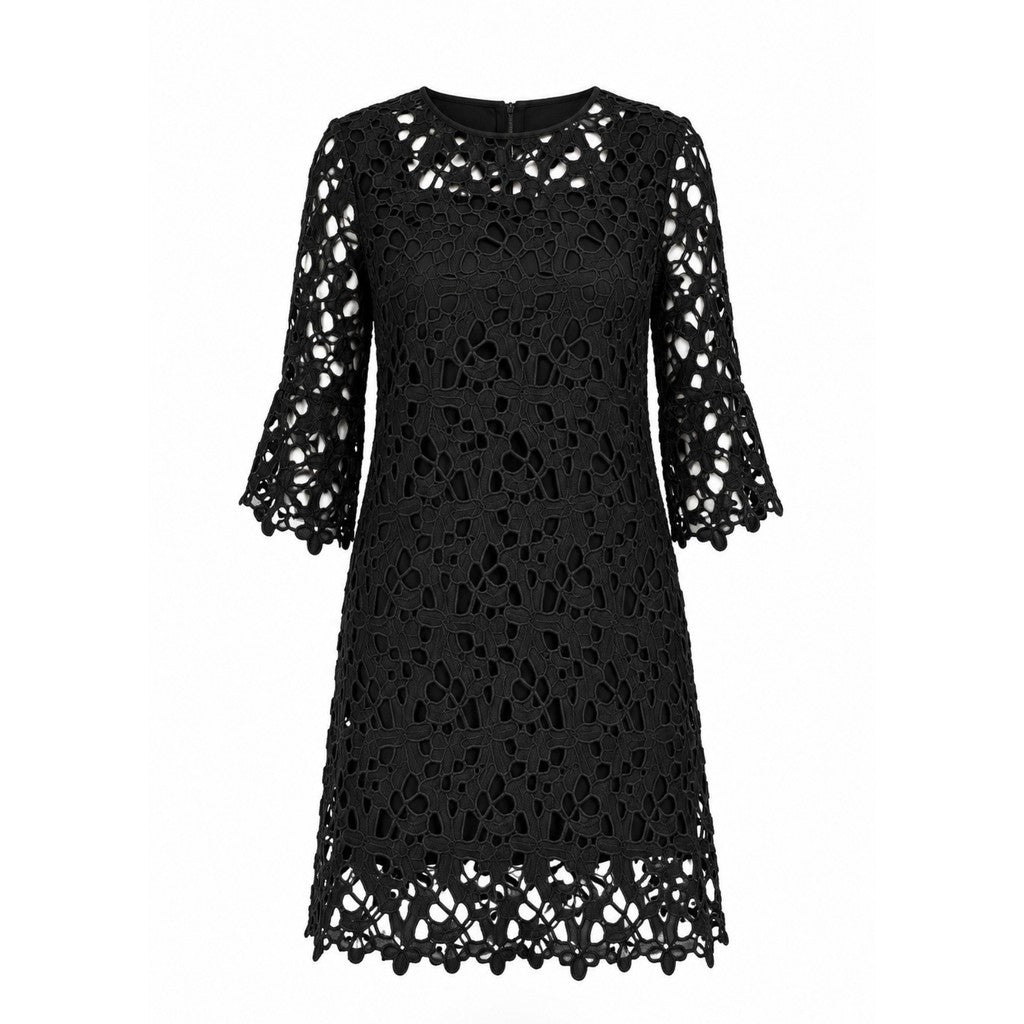 Clothing T&S Peach Lace Dress Dress Black