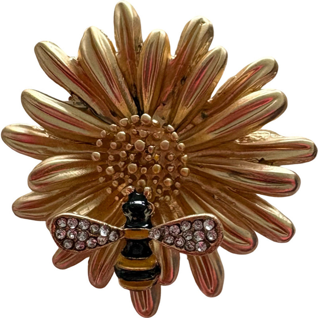Jewelry T&S Pin Bee in Flower Pins Gold