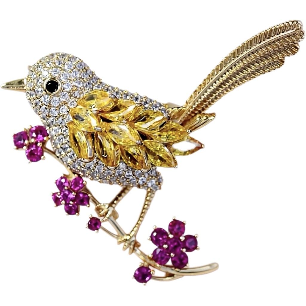 Jewelry T&S Pin Bird Tail Pins Gold