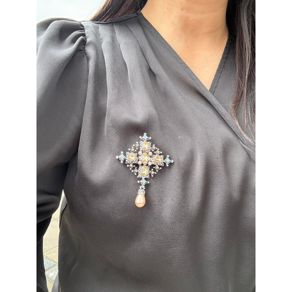 Jewelry T&S Pin Emelie Pins Silver-peach