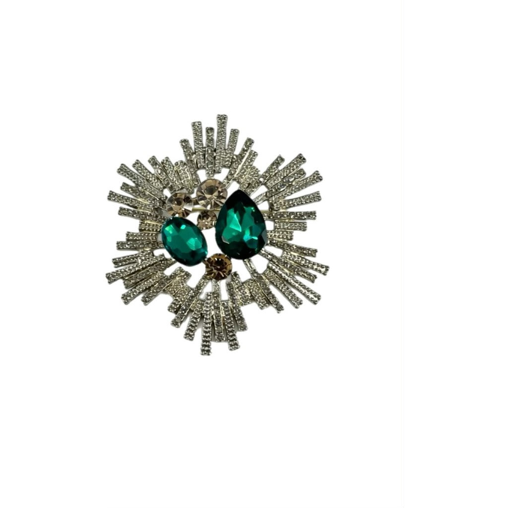 Jewelry T&S Pin Vintage Pins Sliver Green