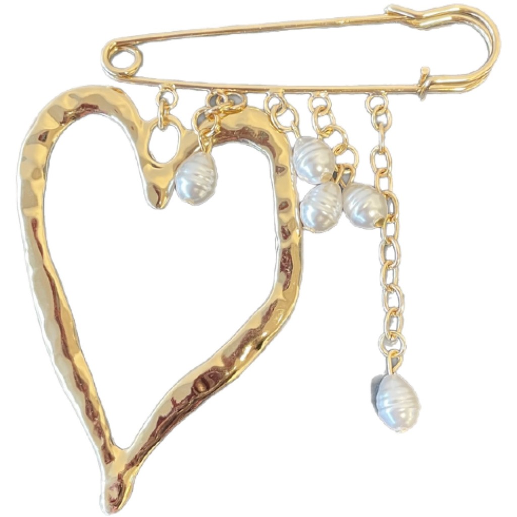 Jewelry T&S Pin big heart Pins Gold