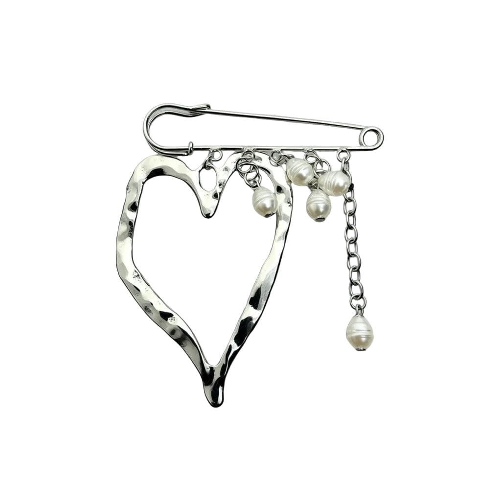 Jewelry T&S Pin big heart Pins Silver