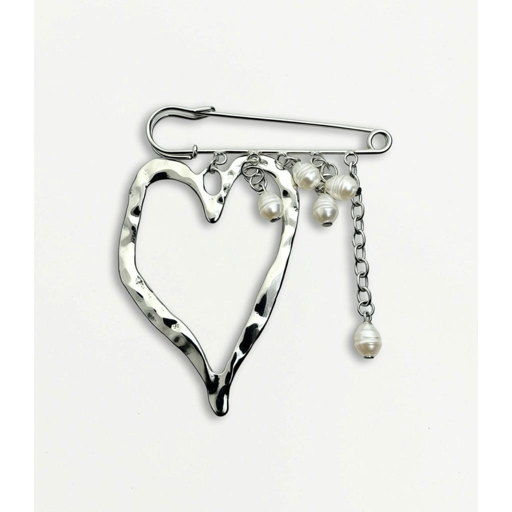 Jewelry T&S Pin big heart Pins Silver