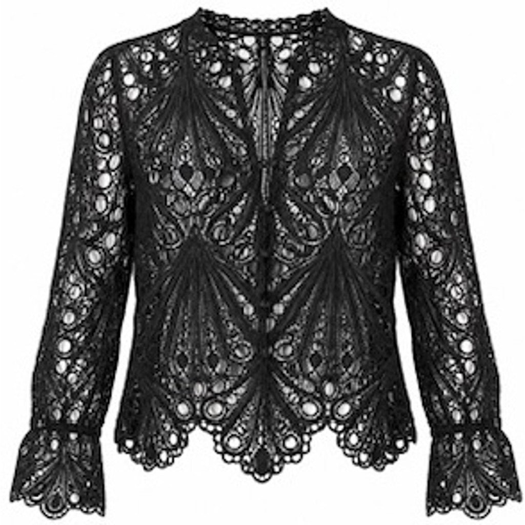 Clothing T&S Ragna Lace Blouse Blouse Black