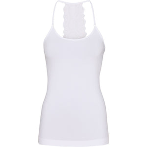 Microfiber T&S Rosie top Spaghetti Top Bianco