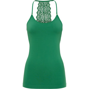 Microfiber T&S Rosie top Spaghetti Top Felce