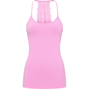 Microfiber T&S Rosie top Spaghetti Top Macaron