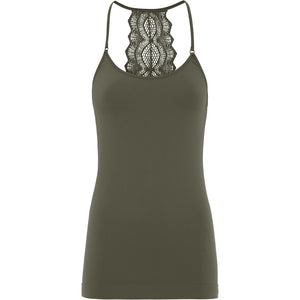 Microfiber T&S Rosie top Spaghetti Top Oliva