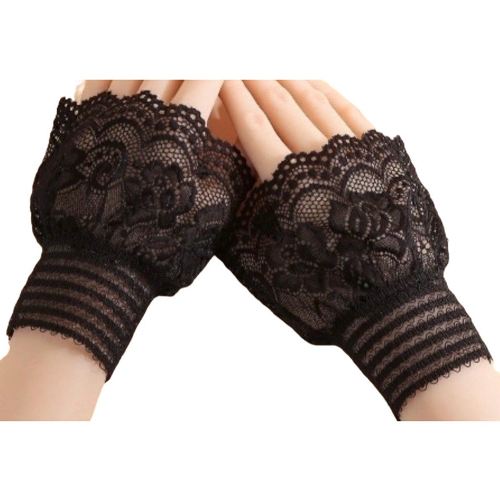 Clothing T&S Shirt Cuffs Lace - 1 pair Shirt Cuffs Black