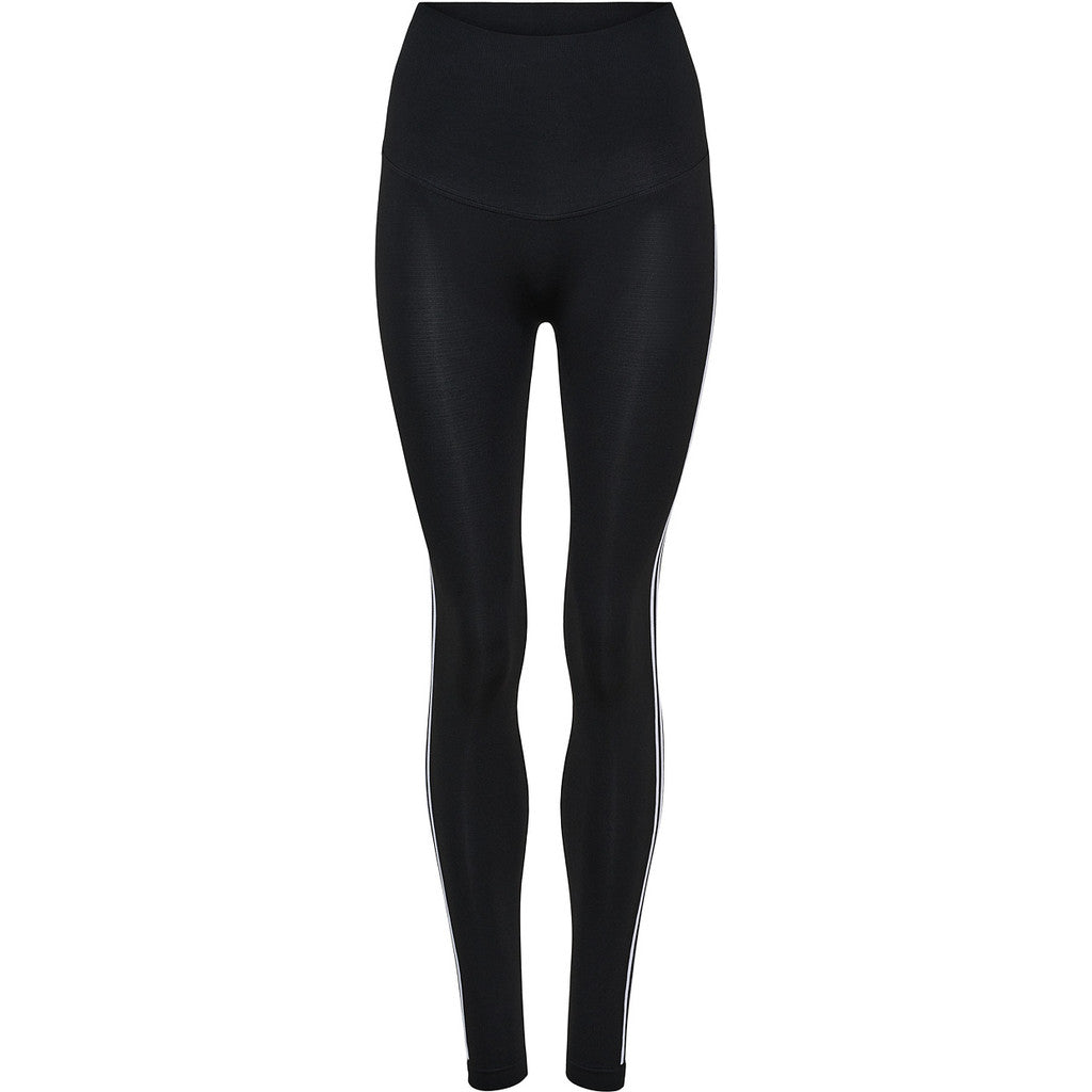 Microfiber T&S Side lines Legging HW Leggings Nero/bianco