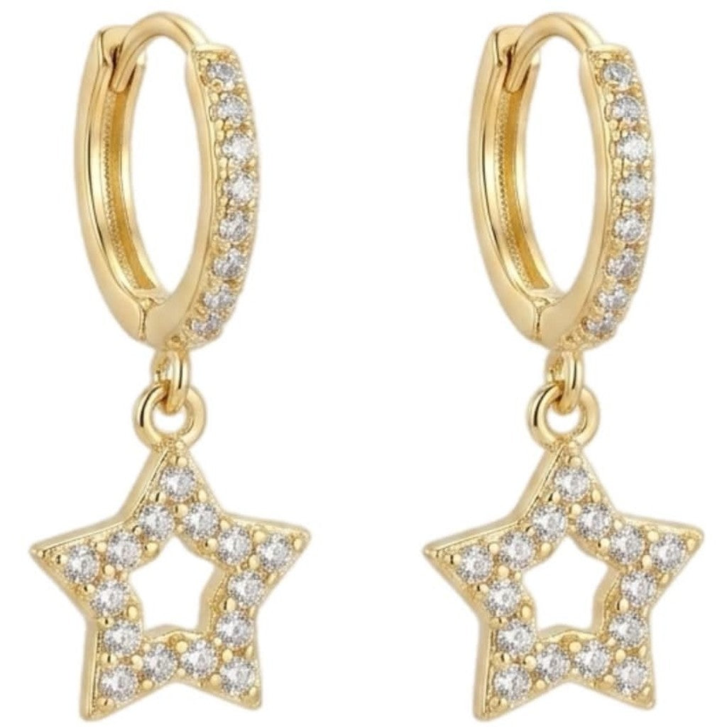 Jewelry T&S Star Shine Stone Earring Earring Gold