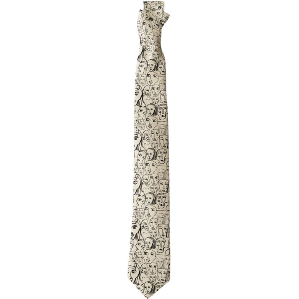 Jewelry T&S Tie Design Tie Face black/white
