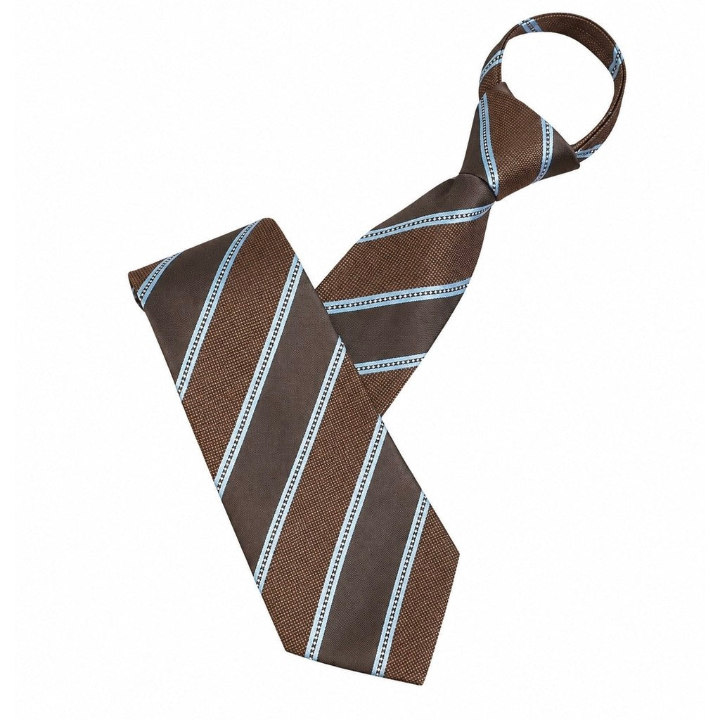 Jewelry T&S Tie Exclusive Zipper Tie Brown/blue