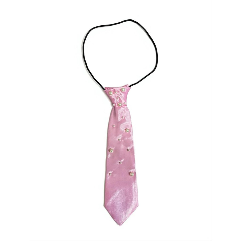 Jewelry T&S Tie Pink Pearl Tie Pink