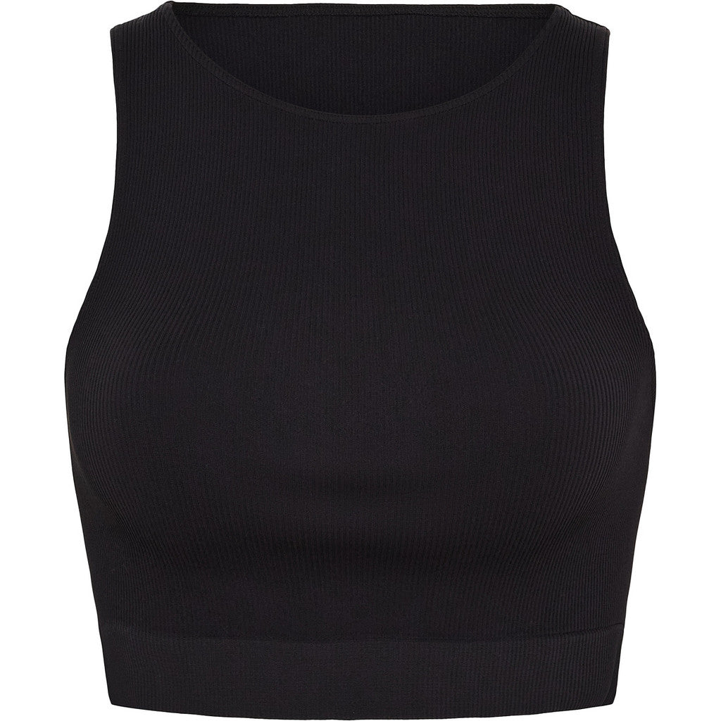 Microfiber T&S Tulle rib Bra Bra tops Nero