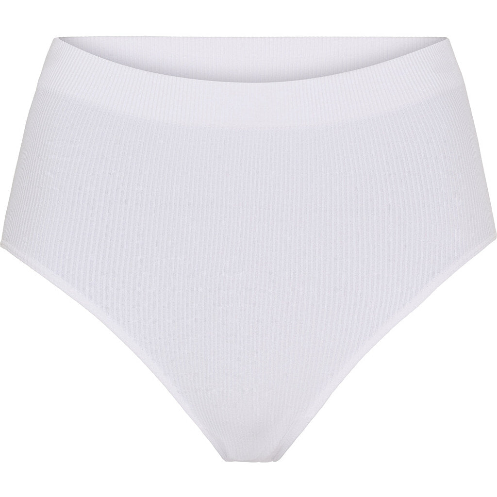 Microfiber T&S Tulle rib midi Panties Panties Bianco