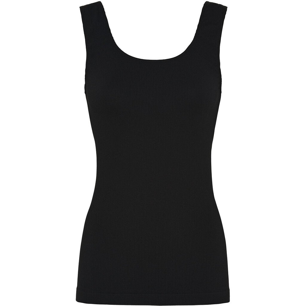 Microfiber T&S Tulle rib top Rib Top Nero