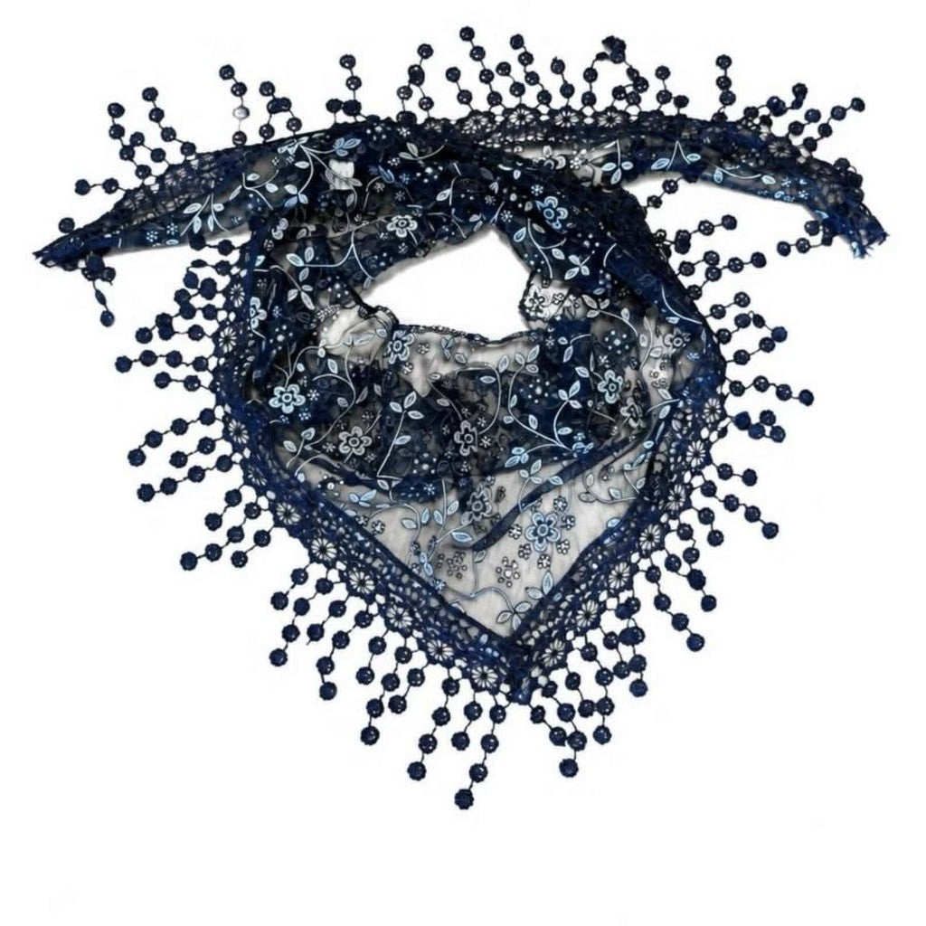 Scarf T&S Wendy Lace Scarf Scarf Blue