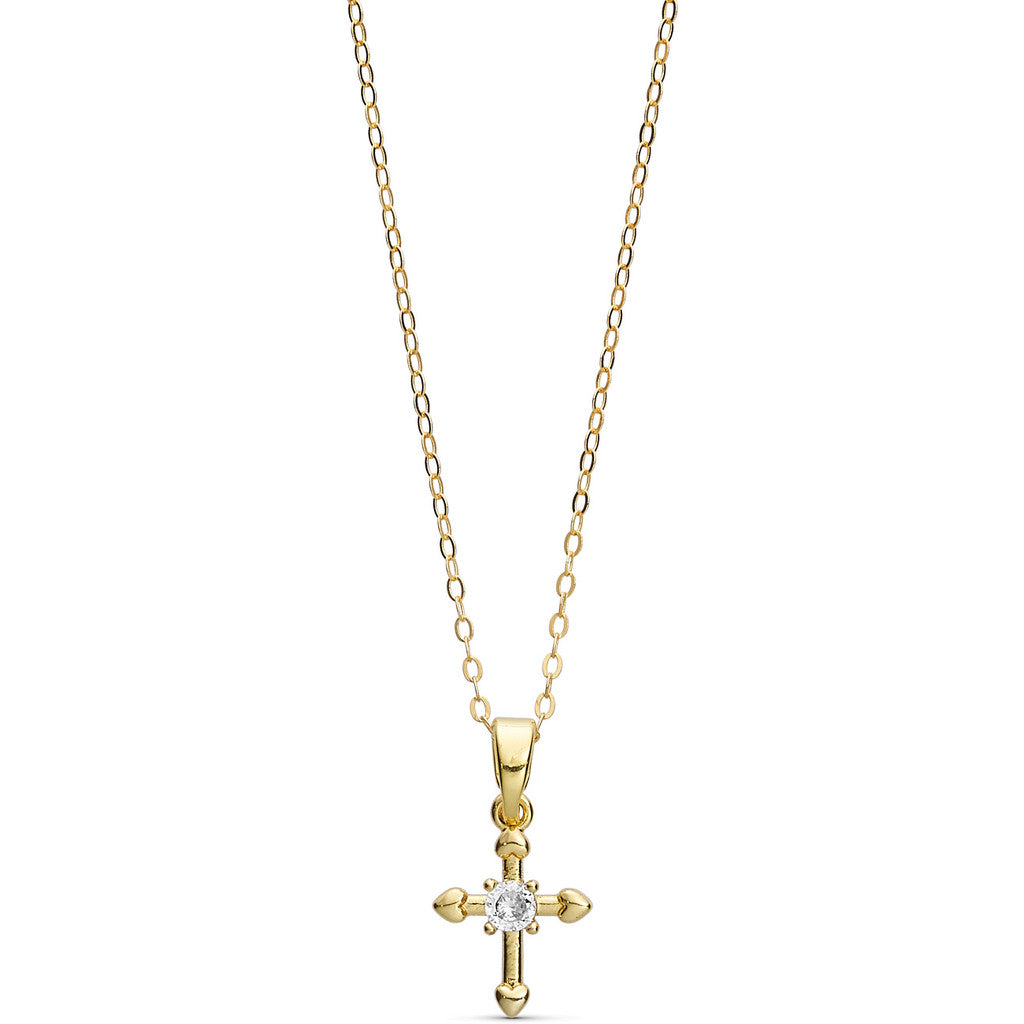 Jewelry T&S Abigail Cross Necklace Necklace Gold