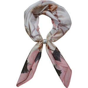 Scarf T&S Aliki Scarf w. magnetic pearl Scarf Flower