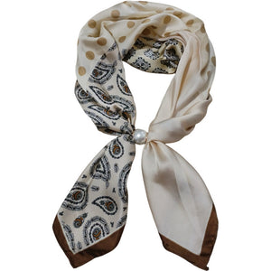 Scarf T&S Aliki Scarf w. magnetic pearl Scarf Paisley dot