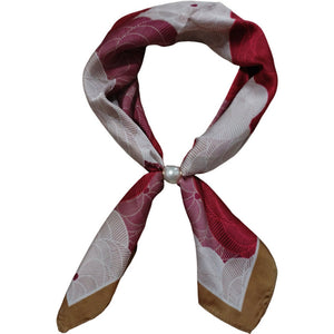 Scarf T&S Aliki Scarf w. magnetic pearl Scarf Red/white