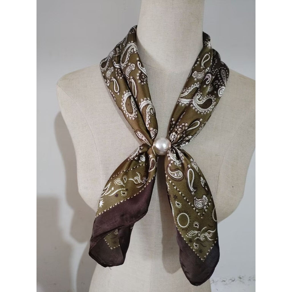 Scarf T&S Aliki Scarf w. magnetic pearl Scarf aw2