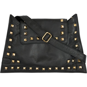 Access T&S Angela Stud Clutch-Bag Bags Black-gold