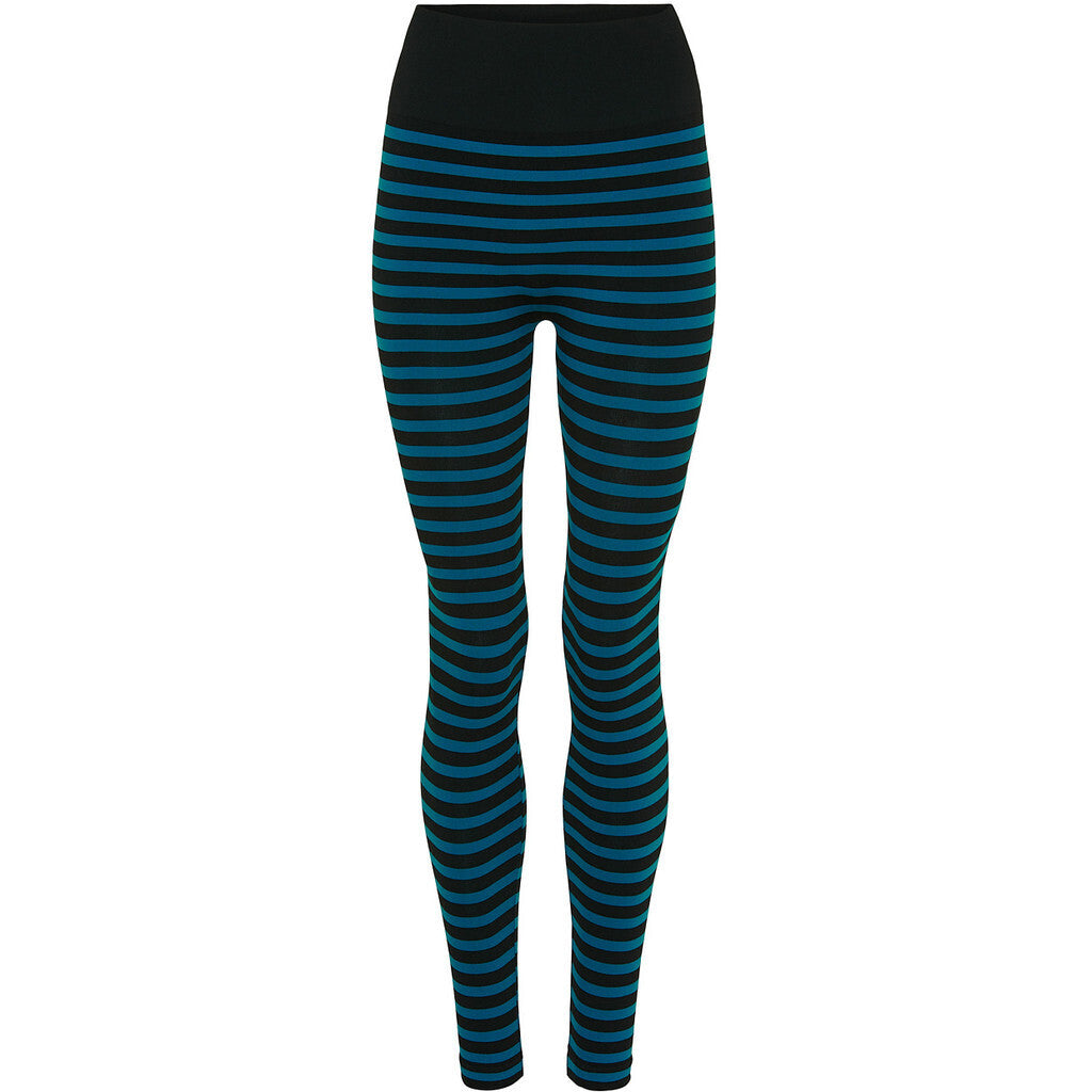 Microfiber T&S Arianna stripe legging HW Leggings Nero/petrol