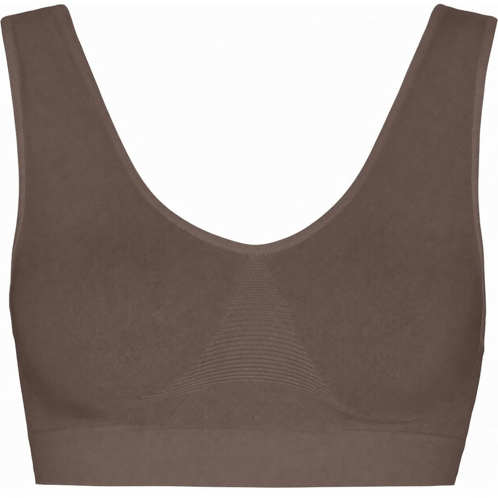 Microfiber T&S Asta wide Bra Bra top Cioccolato