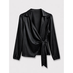 Clothing T&S Beate Wrap Blouse Blouse Black