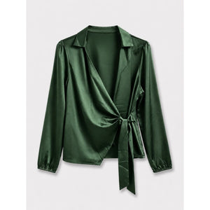 Clothing T&S Beate Wrap Blouse Blouse Green