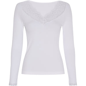Microfiber T&S Belen Blouse Costina LS T-shirt LS Bianco