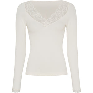 Microfiber T&S Belen Blouse Costina LS T-shirt LS Ivory