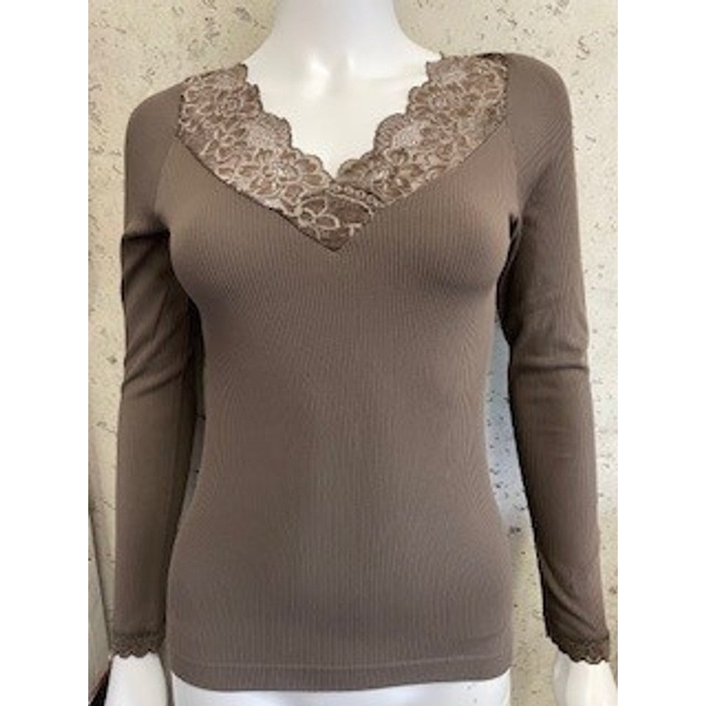 Microfiber T&S Belen Blouse Costina LS T-shirt LS Noce