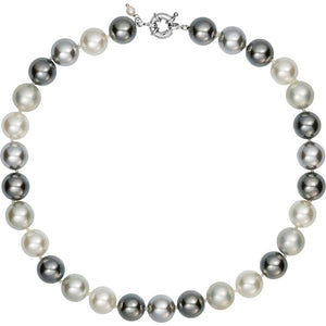 Jewelry T&S Berna Shell Necklace Necklace Grey/darkgrey/white