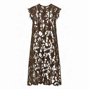 Clothing T&S Bodil Lace Dress Dress Dark brown